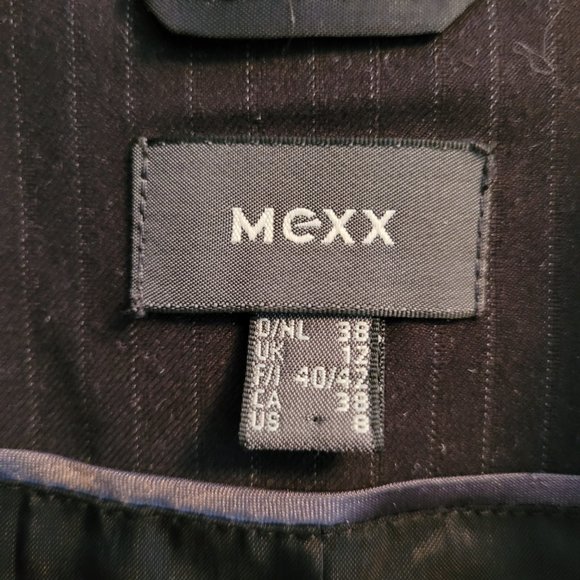 MEXX Women Navy Blazer Pinstripe Navy Size 8 - Picture 2 of 6